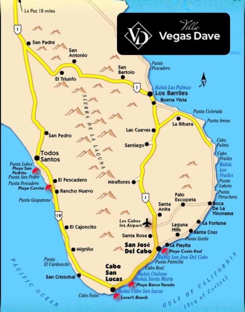 tourist map of cabo san lucas - CaboVillaVegasDave (1)